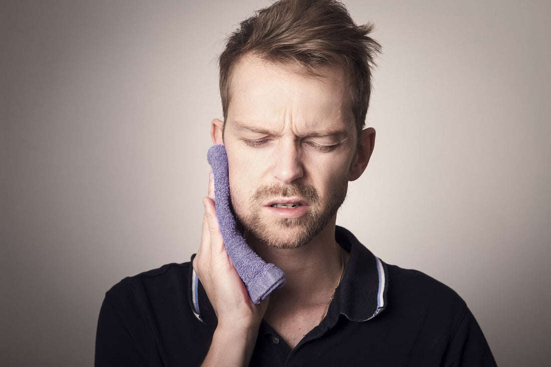 Man dealing with toothache